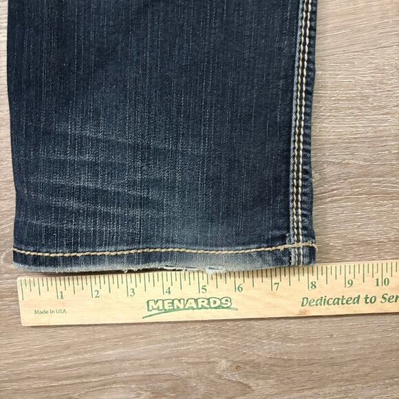 VTG Silver Jeans Lola 17 Bootcut Jeans Womens 28x32 Dark Wash Y2K Stud Pocket - Picture 8 of 9